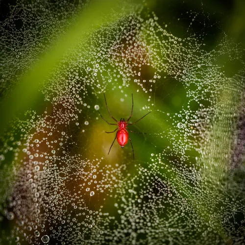 Black-tailed Red Sheetweaver - photo 4
