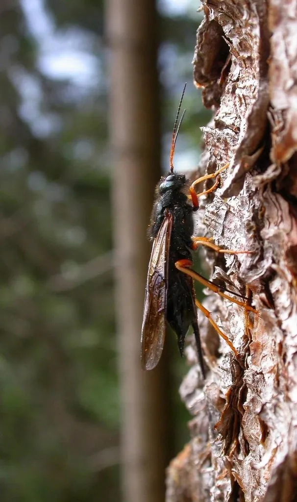 Steely-blue Woodwasp