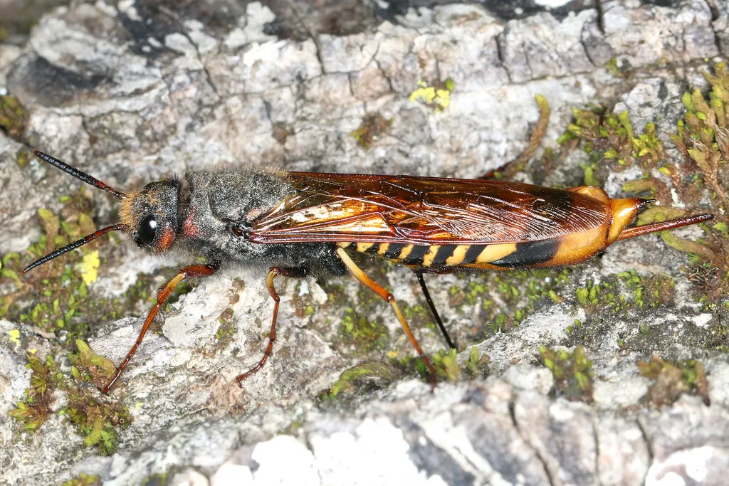 Dark-horned Trembling Woodwasp - photo 2